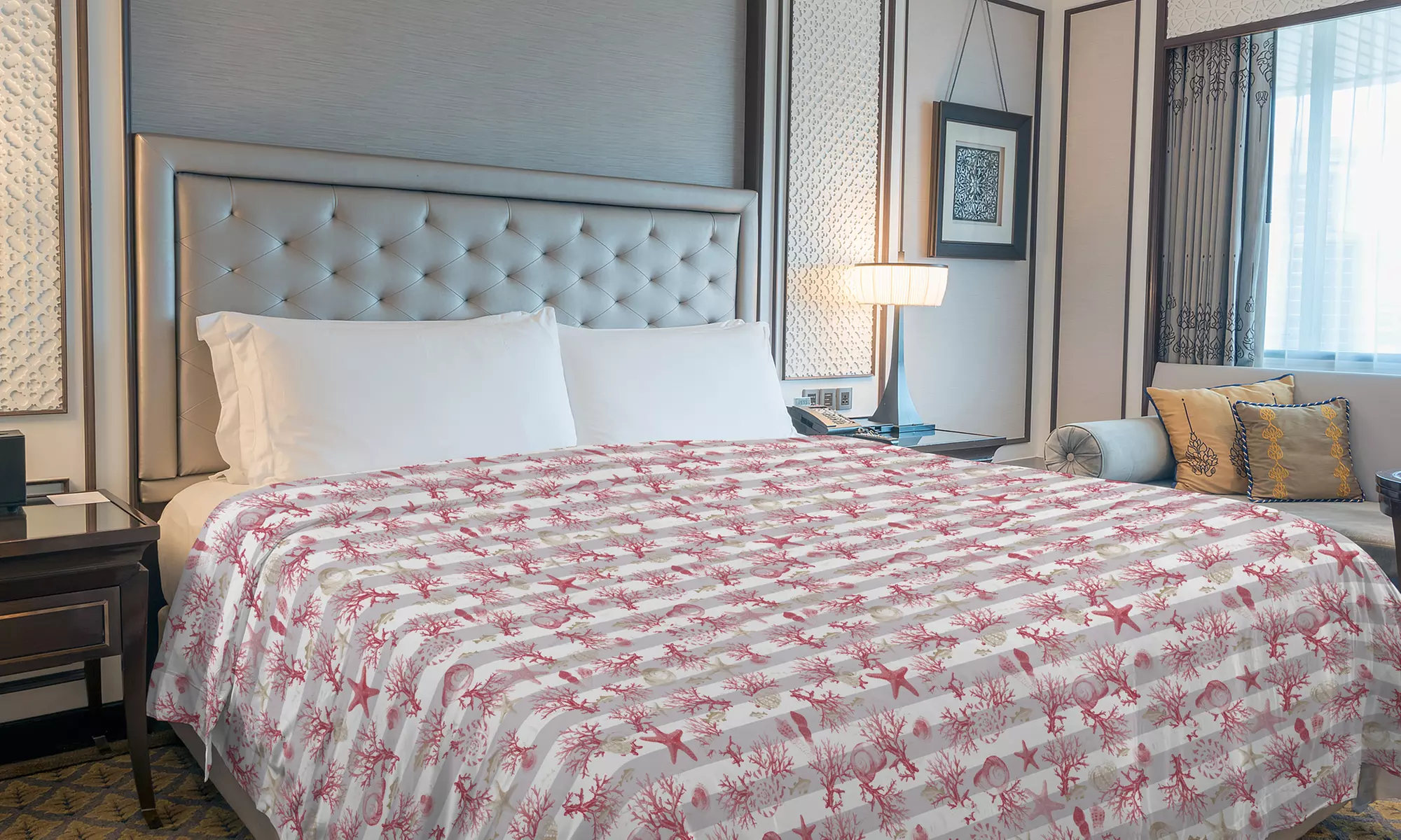 Copriletto primavera estate in cotone