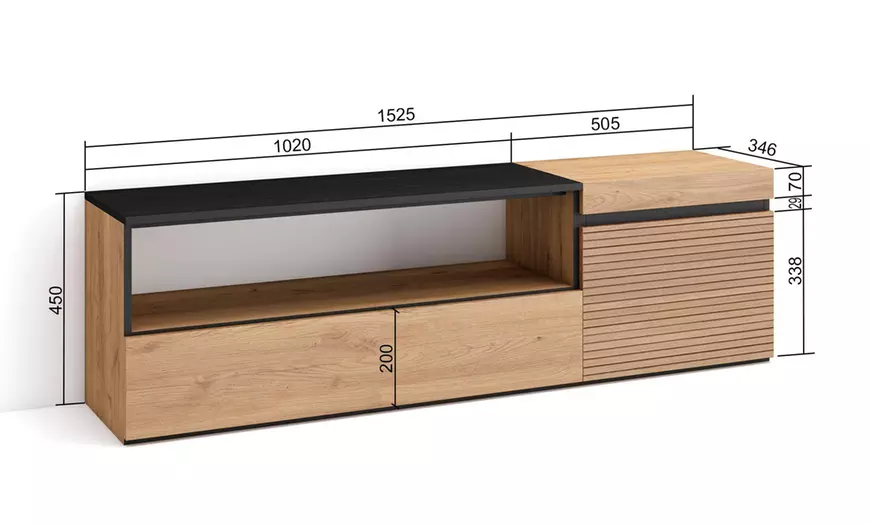 Image 9: TV-meubel met of zonder led-elektrische openhaard