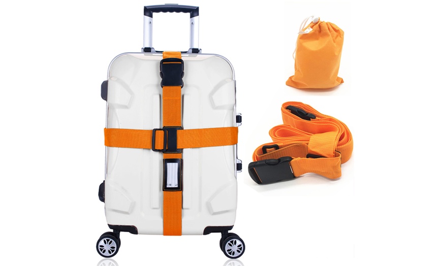 Image 4: Durable Suitcase Strap Luggage Strap Cross belt for Luggage Suitcase