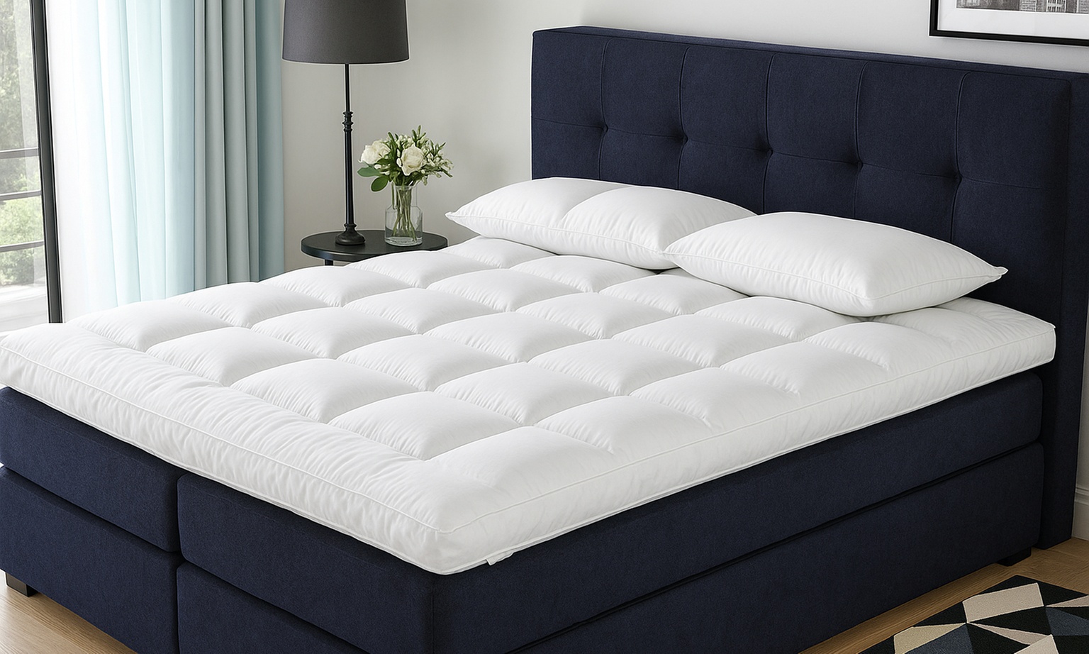 Sampur Dual-Technologie-Matratzentopper aus Memory-Schaum & Mikrofaser