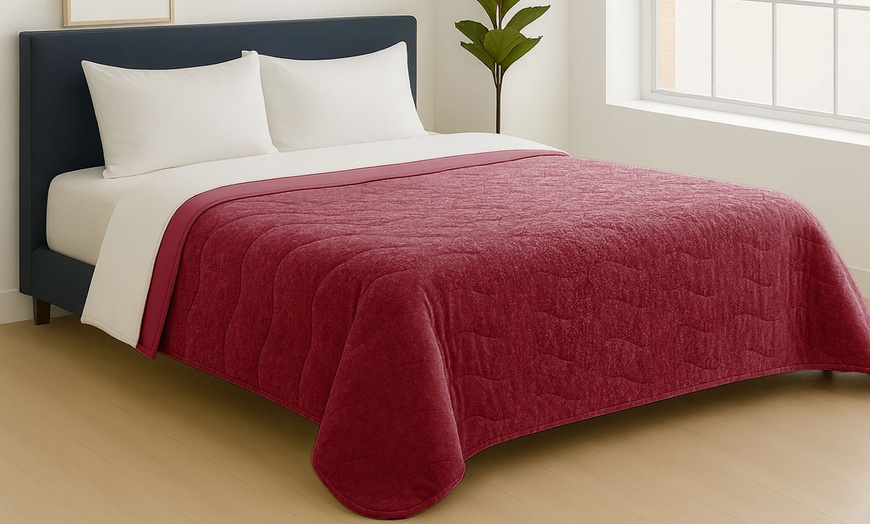 Image 20: Couette "Irina" en microfibre velouté 