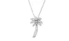 Sterling Silver Cubic Zirconia Summer Palm Tree Necklace