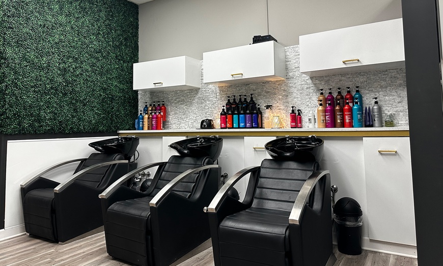 Image 2: Partial or Full Highlight Package with Haircut, Blow Dry, and Styling