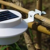 Image 6: Brighten Your Space: 2, 4, or 8 Solar Fence Gutter Lights: White/Black