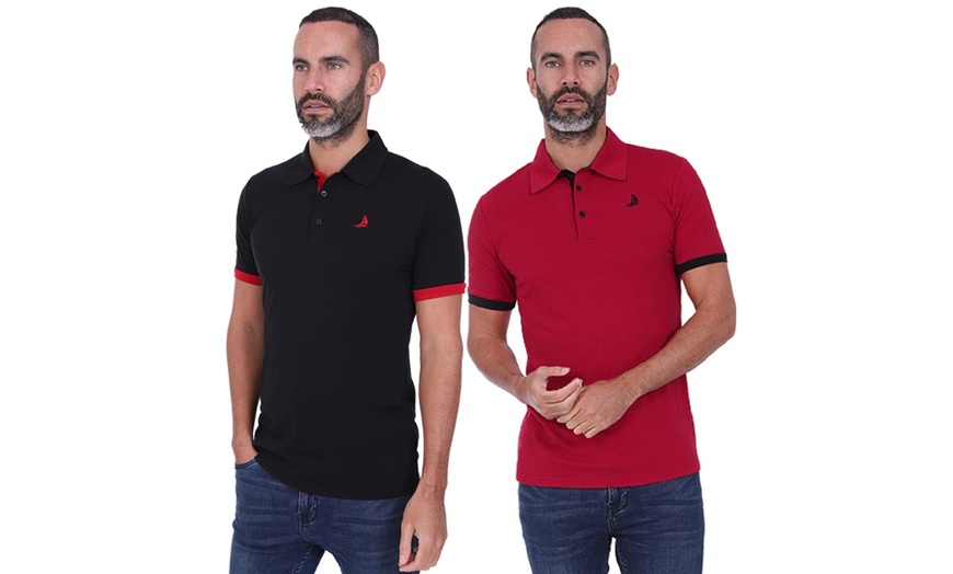 Image 8: Set di 2 polo a maniche corte da uomo Finley Blu Apparel