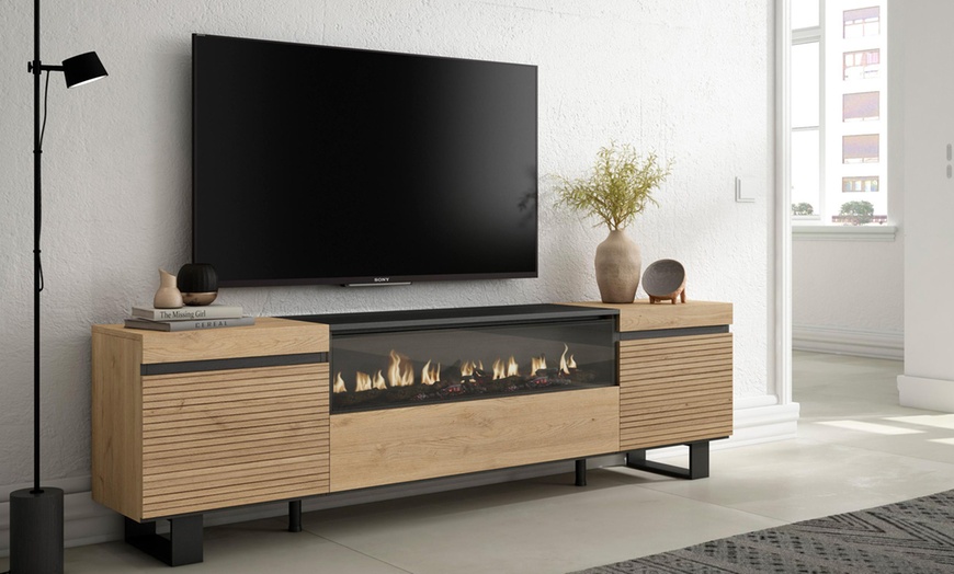 Image 20: Meuble TV avec ou sans cheminée électrique LED