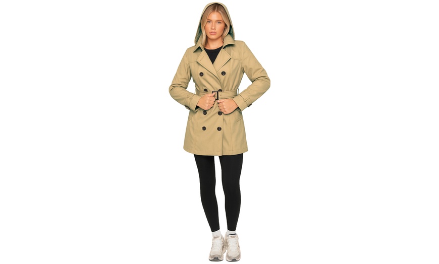 Image 2: Enzo Women's Trench Coat; Water-Resistant and Stylish Design