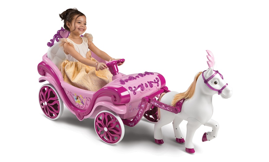 Image 3: Huffy Disney® Princess Horse and Carriage Ride-On