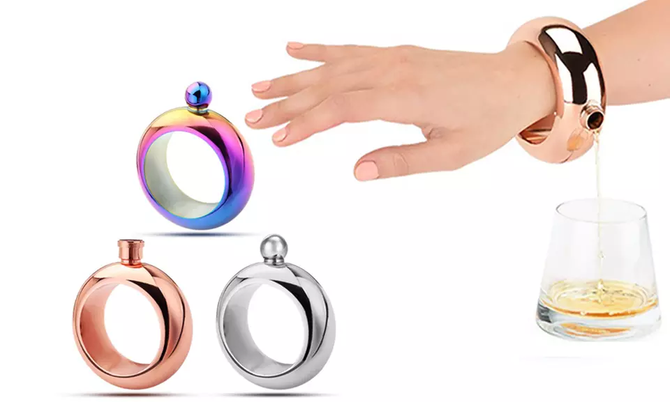 1x, 2x oder 3x Flachmann-Armband für Damen in Roségold, Silber oder Vielfarbig - Primary Image