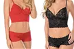 1, 2 ou 3 ensembles bustier et boxer en dentelle de la collection "Lana" - Second Medium