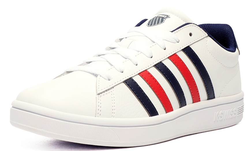 Image 3: K-Swiss Court Tiebreak II Men's Leather Trainers 
