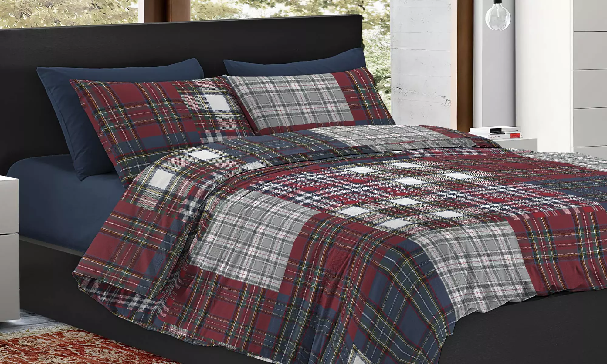 Bügelfreies Doppelbett-Bettwäsche-Set