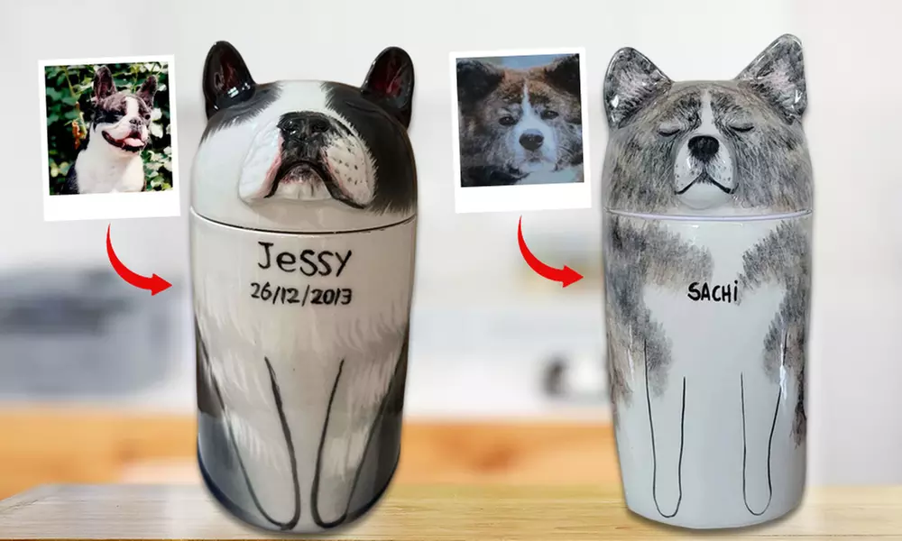 Celebrate your pet with a Custom Ceramic Urn made with love!
