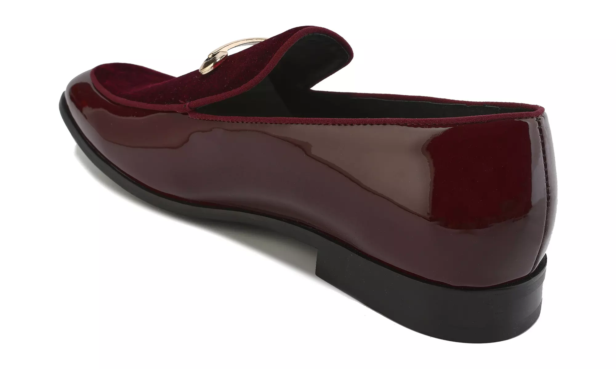 Gino Vitale Velvet & Patent Leather Slip On Dress Loafer