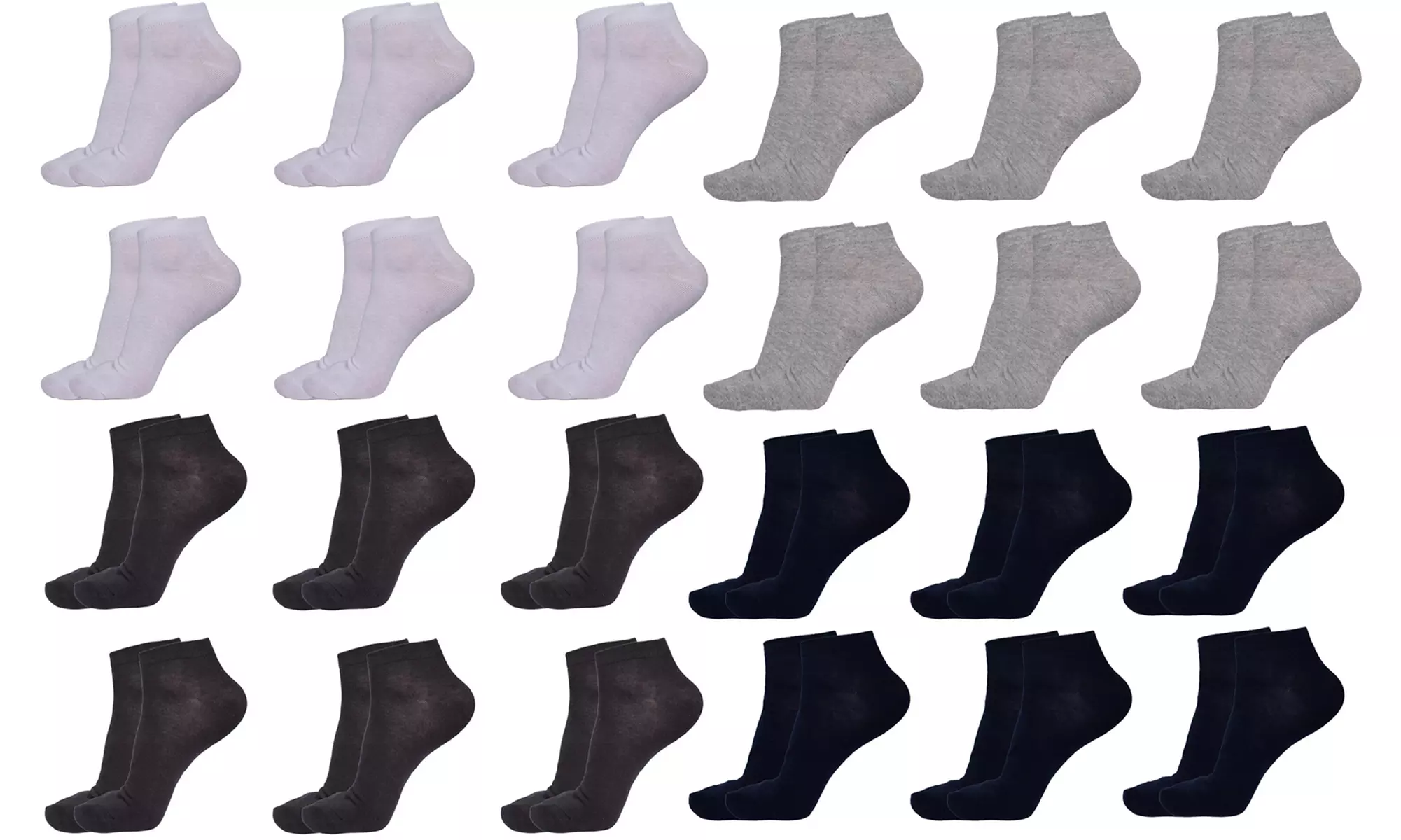 6, 12 o 24 calzini corti alla caviglia El Charro