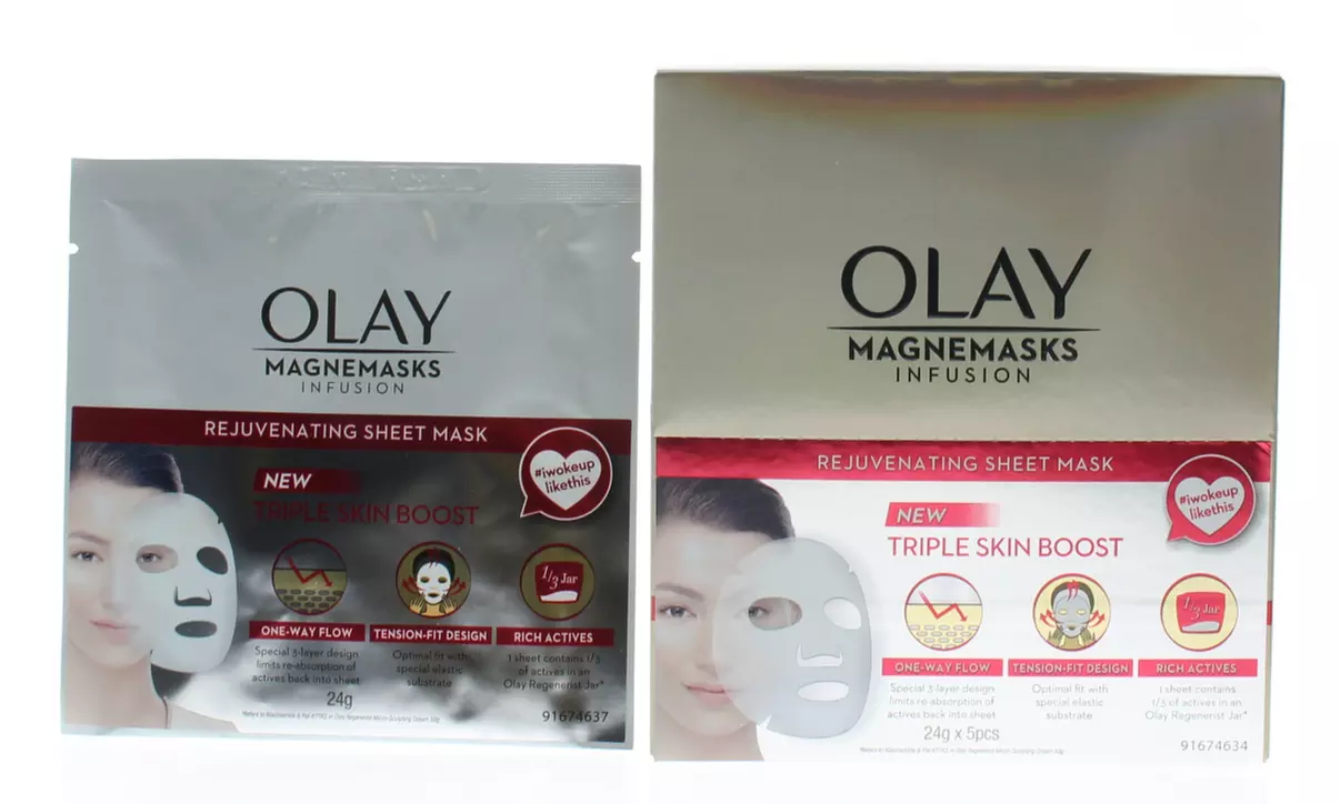 Olay Magnemasks Infusion Rejuvenating Sheet Mask - 5pcs x 24g - Primary Image