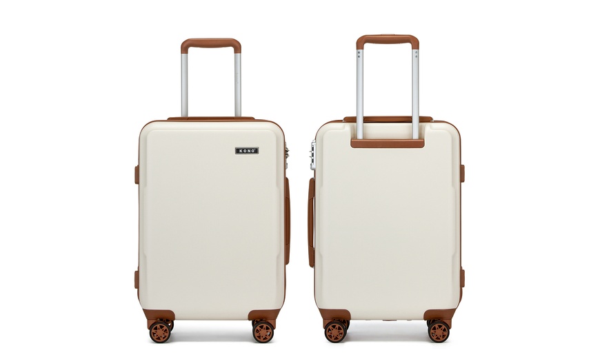 Image 20: One or Three Minimalist Design Hard Shell Luggage Set with TSA Lock 