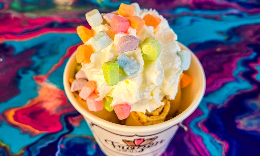 Image 2: Personalized Rolled Ice Cream: Custom Creation with up to 8 Toppings