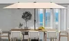 Costway 13ft Outdoor Double-Sided Table Umbrella with Optional LED Lights