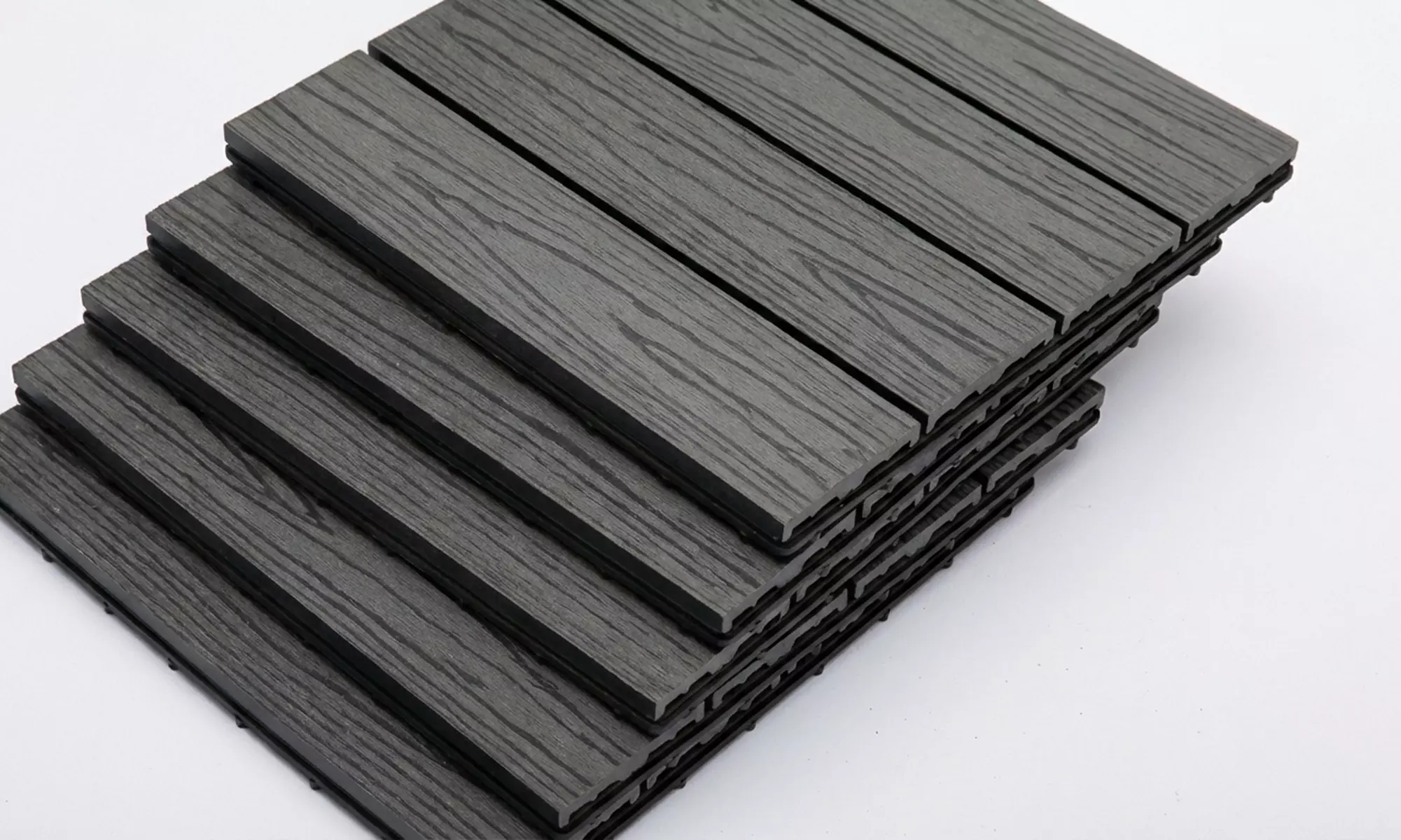 Outsunny Composite Interlocking Deck Tiles