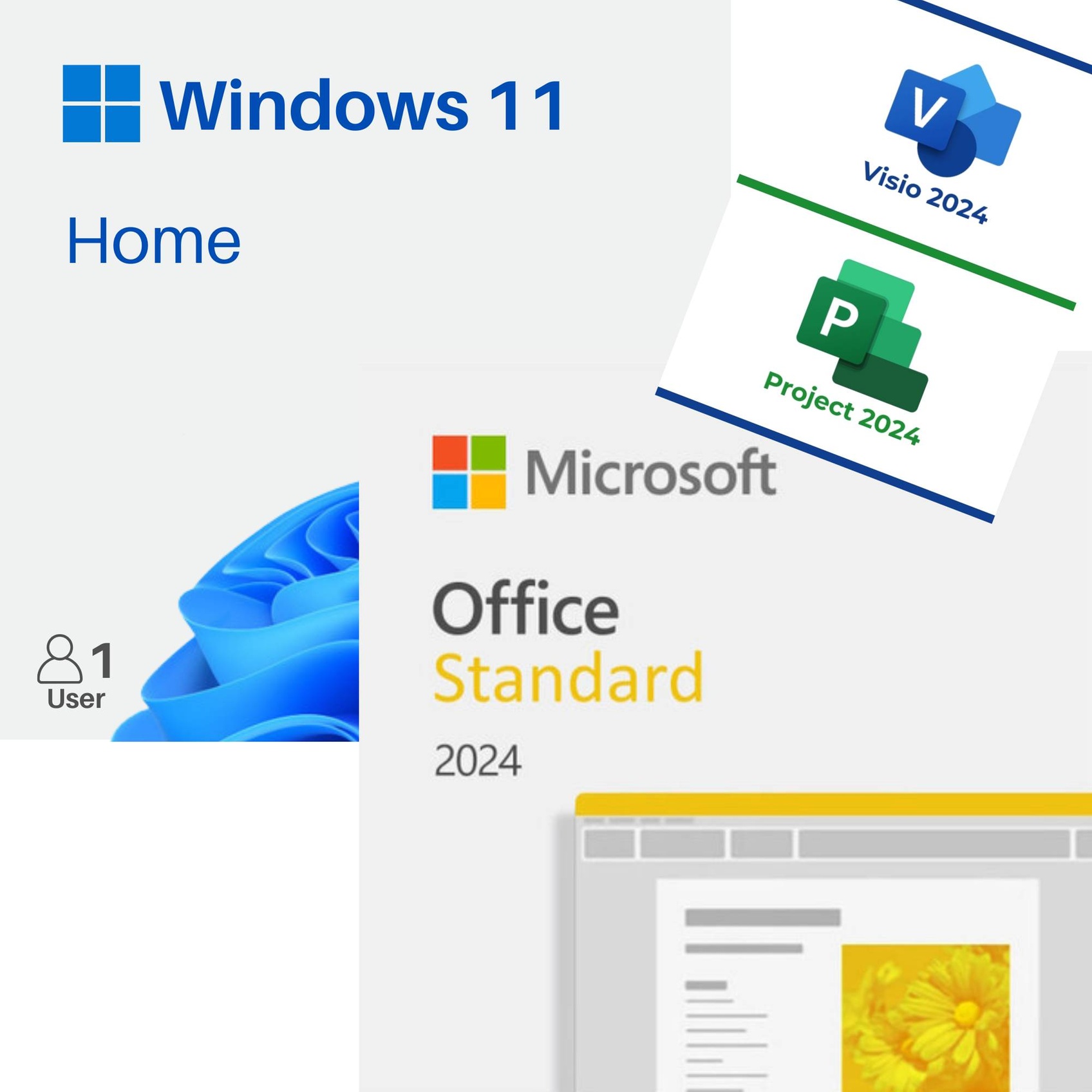 Office 2024, Visio, Project & Windows 11 – Complete PC Bundle