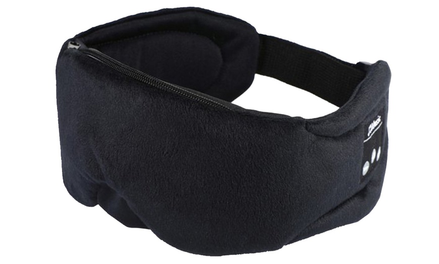 Image 2: Bluetooth 5.0 Sleep Headphones Headband with Noise-Reducing Eye Mask