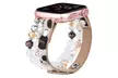 Leopard Calf Leather and Crystal Apple Watch Band All Series - Second Medium