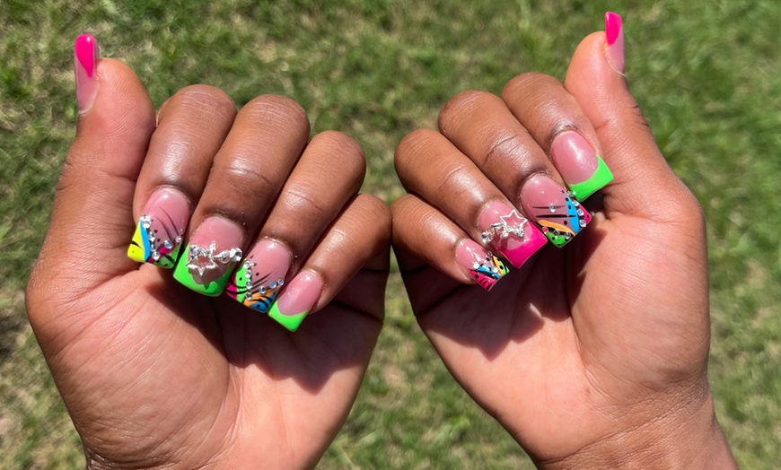 Image 3: Acrylic Full Set with Optional Gel Pedicure or Gel Mani & Pedi