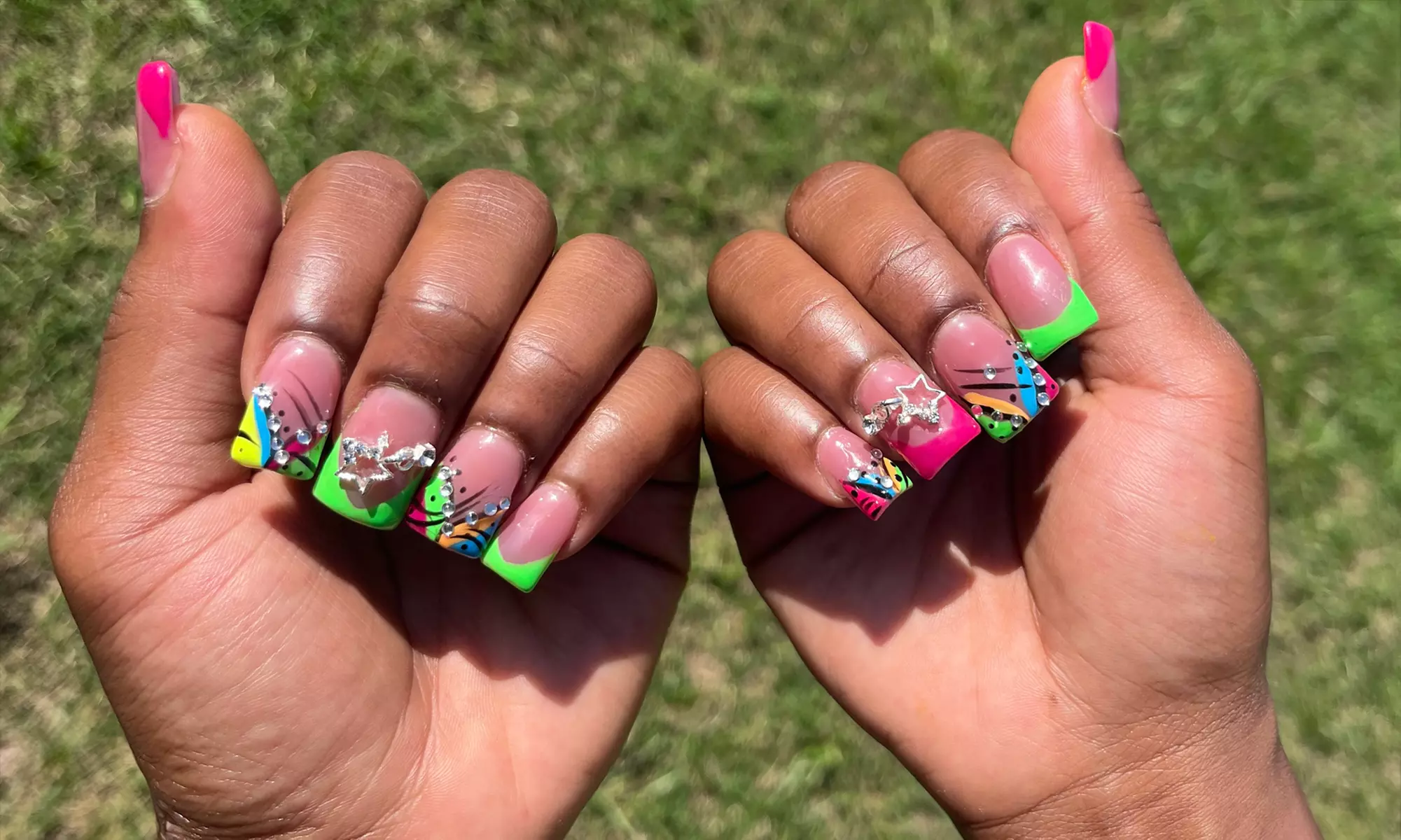 Acrylic Full Set with Optional Gel Pedicure or Gel Mani & Pedi