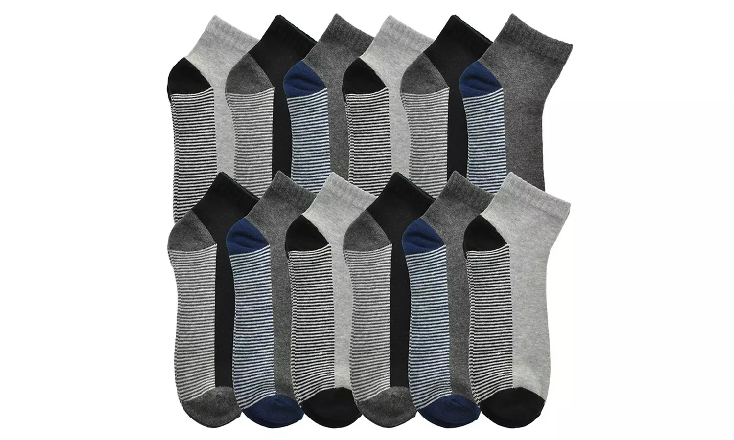  Men's Low-Cut Everyday Essential Socks (12-Pair Pack)