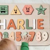 Image 10: Personalized Wooden Name Puzzle Board by Justyling Up to 81% Off