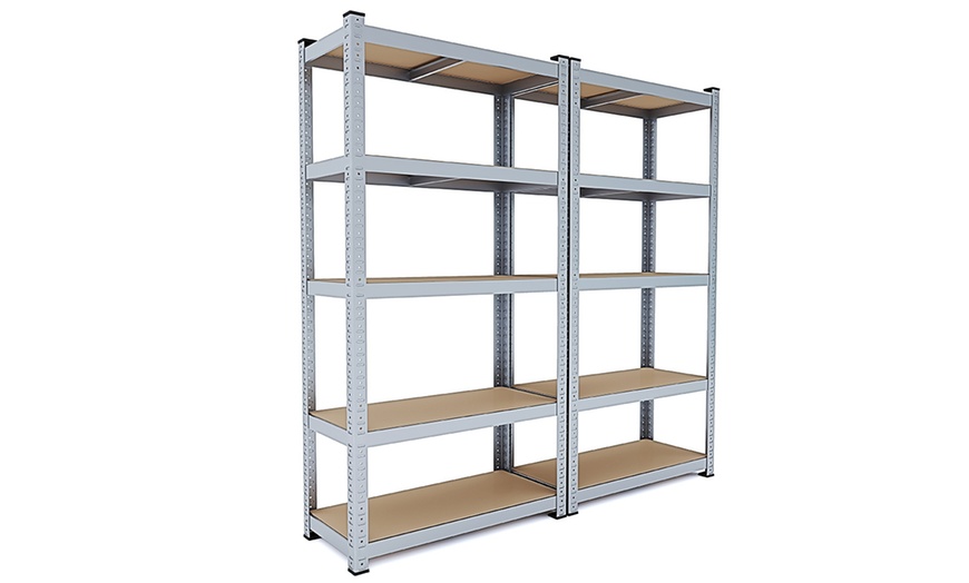 Image 9: Set di 2 scaffali in metallo con 5 ripiani