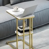 Image 1: HOMCOM C-Shaped Narrow Side Table