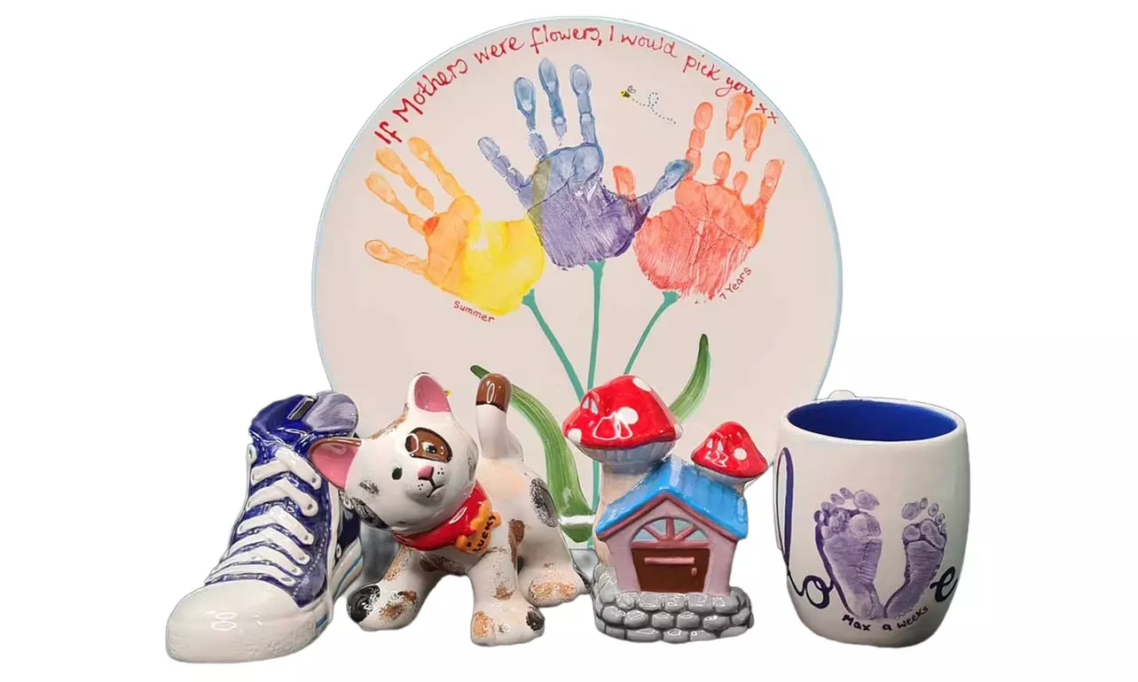 Two Hours Bottomless Pizza and Ultimate Pizza and Paint Packages at Paint a Pot Studios