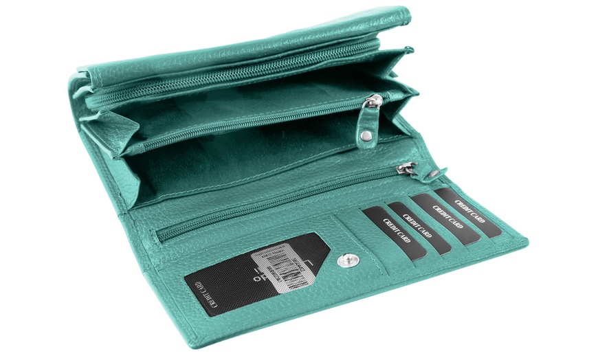 Image 12: Cartera de piel genuina para mujer Leonardo Verrelli