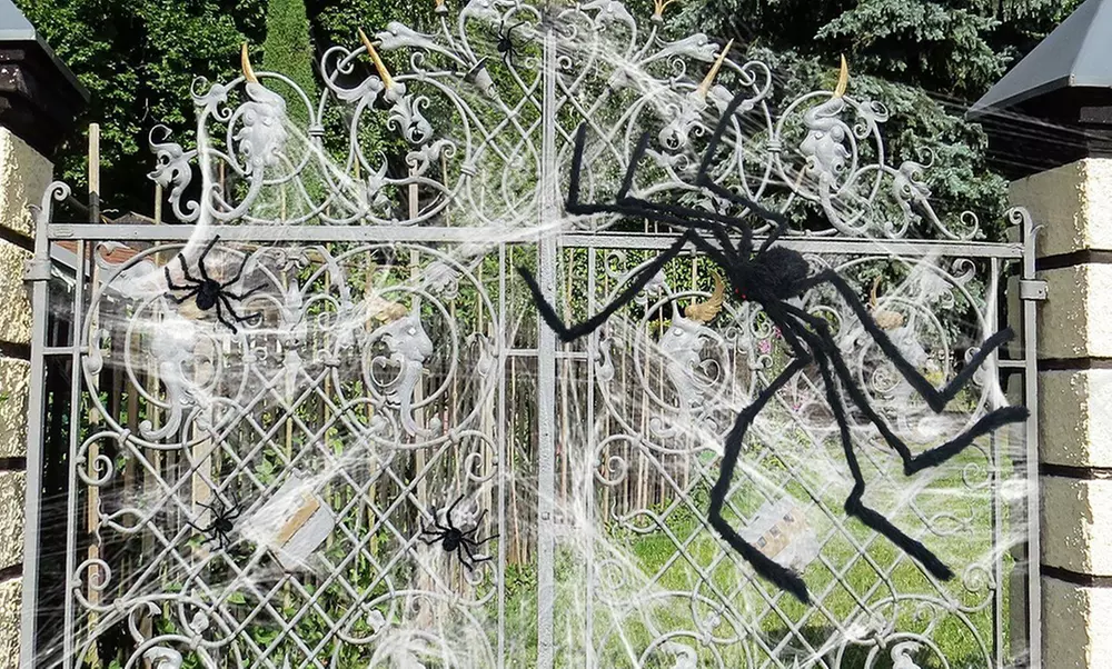 4FT Halloween Hairy Spider Realistic Hanging Prop Decoration Party Yard Decor