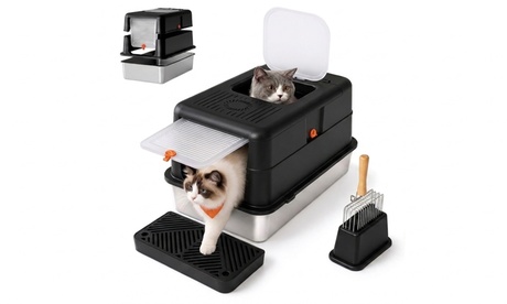 NBA 3-in-1 RVS kattenbak 85 ltr.,Donkergrijs
