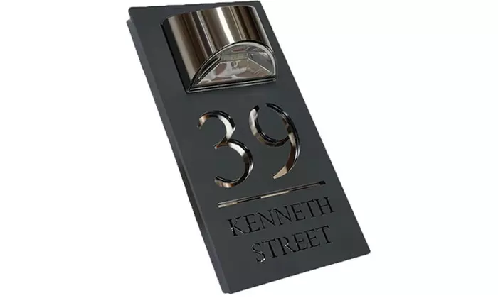 Luxury Laser Cut House Sign with Solar Light for Home Decor