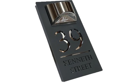 Luxury Laser Cut House Sign with Solar Light - Decomatters