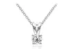 Sterling Silver Cubic Zirconia 5mm Round Solitaire Necklace - Second Medium