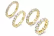 Luxury Cubic Zirconia Eternity Ring Collection in Sterling Silver - Second Medium