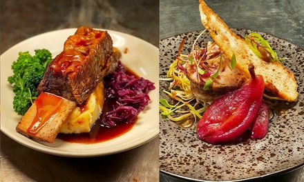 Gourmet British 3-Course Set Menu with Wine, Beer or Prosecco - For 1 - Red Lion Chelmondiston