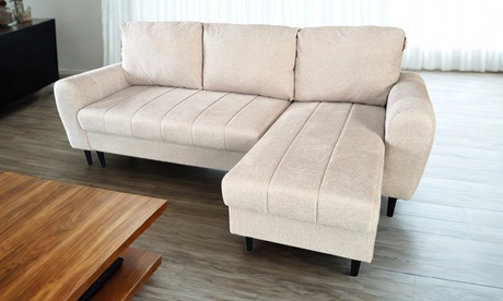 Ds Living Unisex Grey Sienna 3 Seater Corner Sofa Bed With Storage: /Left Hand Sofa Bed