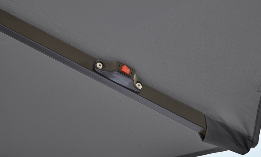 Image 5: Neo 3m Garden Outdoor Waterproof Freestanding Parasol LED Lights 