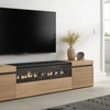 Image 19: Mueble para TV con acabado en roble y opción a chimenea eléctrica
