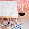 Image 1: VineOh! Girls Night Creative Gift Box with 2 Bottles of Wine & Paint by Numbers Kit for Adults