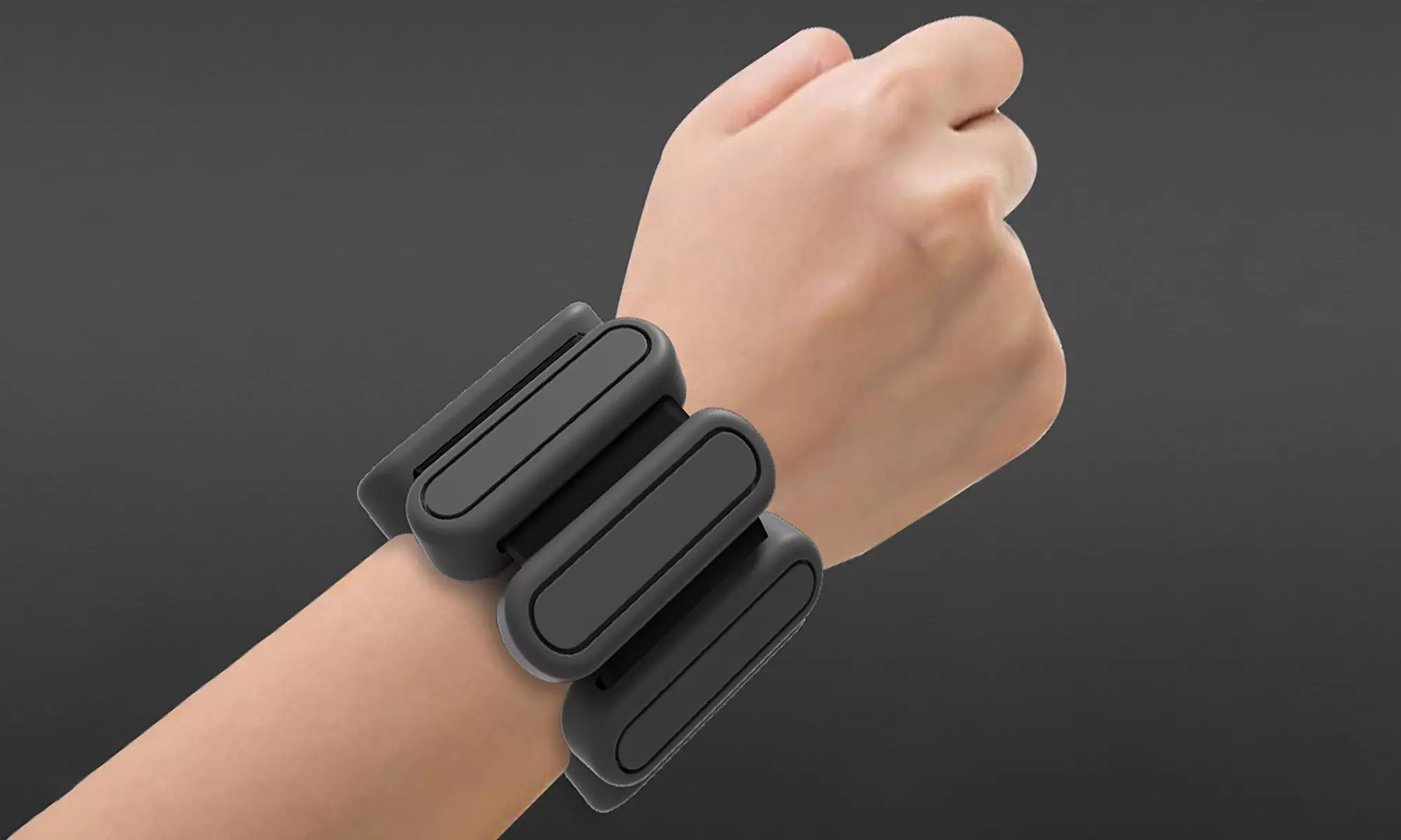 Zummy Set of 2 (1lb & 2lb )  Adjustable Wearable Wrist & Ankle Weights  