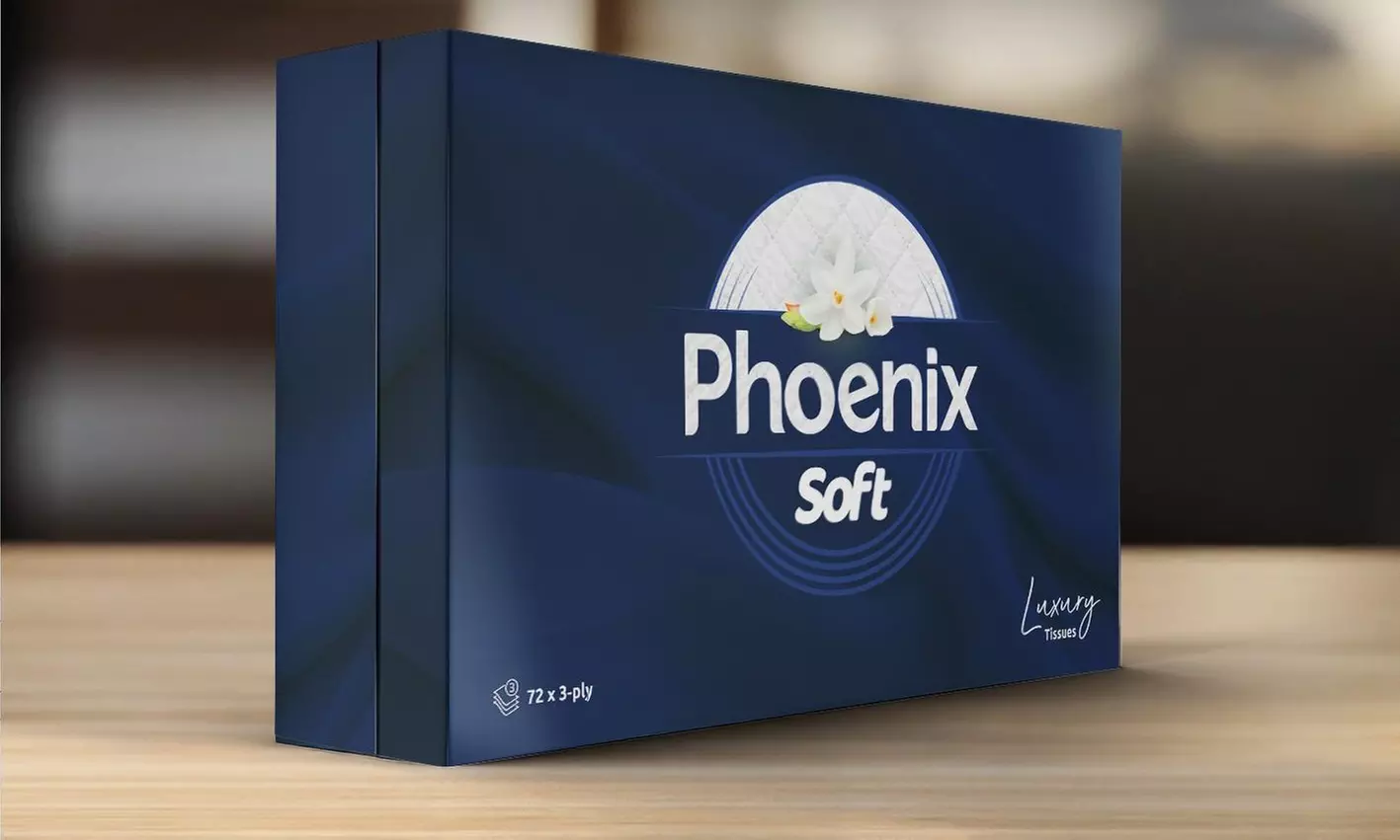 3, 10 or 24 Pack Phoenix Soft Luxury Facial Tissues - Second Medium