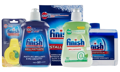 Fino a 12 detersivi per lavastoviglie Finish disponibili in varie tipologie e formati