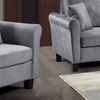 Image 4: Tivette Brushed Velvet Sofa Set 